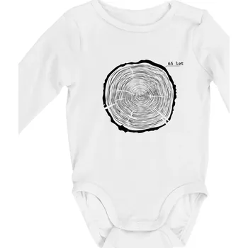 Letokruhy - 65 - Body kojenecké s dlouhým rukávem - Dlouhý r. do 3 měs ( Bílá )