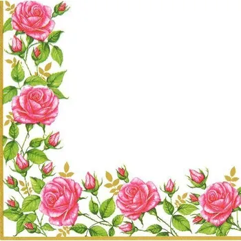 Papírový kapesník Ubrousky DAISY L (20ks) Flower Frame with Garden Roses