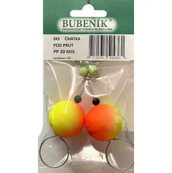 Signalizace záběru Bubeník - Číhátko pod prut 30mm, 2ks barva žlutá,červená