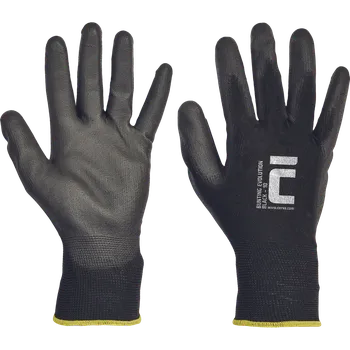 Pracovní rukavice Rukavice máčené bezešvé vel. 9 CERVA - černé - 01080045