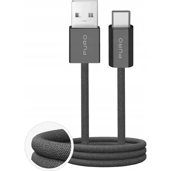 Datový kabel Kabel Puro USB - USB typ C 1,5 m zelený