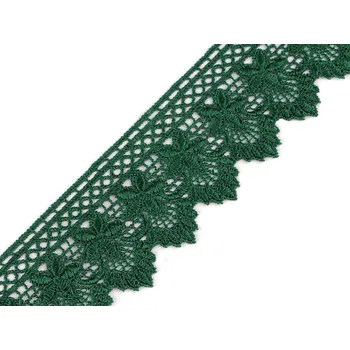Stuha Vzdušná krajka šíře 55 mm Varianta: 8 zelená jedle, Balení: 13.5 m