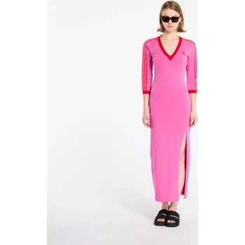 Dámské šaty Šaty adidas Adicolor Classics 3-Stripes Maxi Dress Semi Lucid Fuchsia XS