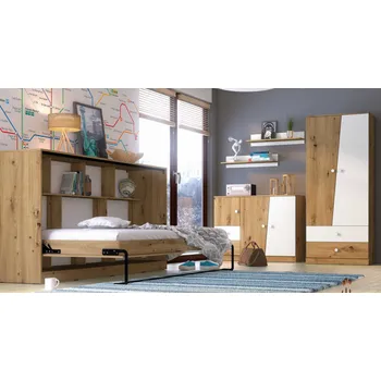 Dětský pokoj Domel Dětský pokoj NERO MAT 1A Dvířka Nero: Artisan + bílá