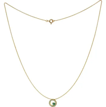 Náhrdelník Náhrdelník se smaragdem žluté zlato 336219EMY
