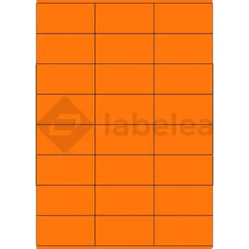 Samolepící etiketa Labelea Samolepicí etikety 70x36 mm signální barevné papírové, na archu A4, pro laserový tisk, Barva etiket Signální oranžová, Počet archů v balení 100 EPY070036SO024S