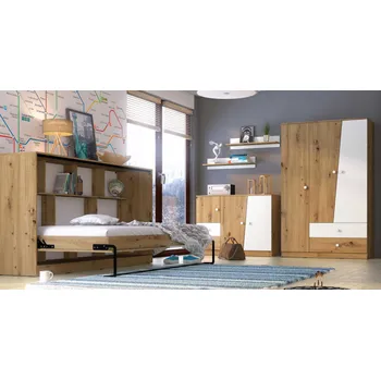 Dětský pokoj Domel Dětský pokoj NERO MAT 1 Dvířka Nero: Artisan + bílá