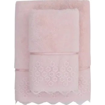 Pánský župan Soft Cotton Ručník FREYA s krajkou 50x100cm, 580 g / m², Česaná prémiová bavlna 100%