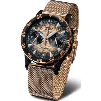 Hodinky Vostok Europe Undine VK64-515E627B - Ocelový řemínek se zlatou PVD úpravou + 5 let záruka a dárek ZDARMA