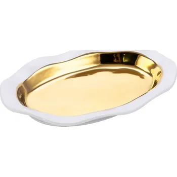 Dekorační miska MAJA 2 02 bílá / zlatá