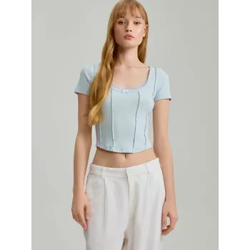 Dámská móda Zkrácené tričko - M - House - nachový - 967FT-45X