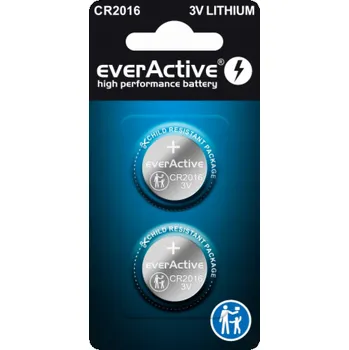 Článková baterie Mini lithiová baterie everActive CR2016- blistr 2 ks.