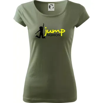 Dámské tričko Jump fashion - Dámské triko Pure - M ( Khaki )