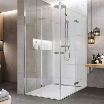 Mereo Sprchový kout, Novea, obdélník, zalamovací, 110x120 cm, chrom ALU, sklo Čiré