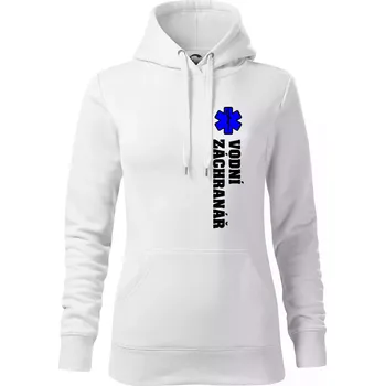 Dámská mikina Rescue - Vodní záchranář - Mikina dámská Cape s kapucí - 2XL ( Bílá )