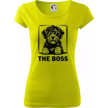 Dámské tričko Lagotto romagnolo the boss - Dámské triko Pure - M ( Limetková )