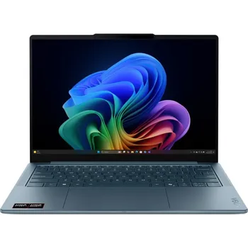 Notebook Lenovo Yoga Slim 7 14AKP10 Copilot+ PC AMD Ryzen AI 5 340 Laptop 35,6 cm (14") WUXGA 16 GB LPDDR5x-SDRAM 512 GB SSD Wi-Fi 7 (802.11be) Windows 11 Home Modrozelená