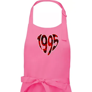 Kuchyňská zástěra 1995 v srdci - Pánská zástěra na vaření - Univerzální velikost ( Růžová )