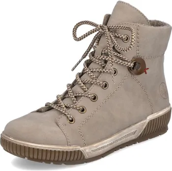 Dámské kozačky Dámská kotníková obuv RIEKER N0730-64 béžová W5 36