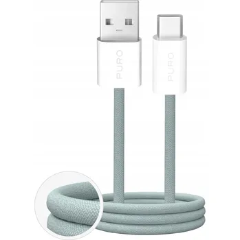 Datový kabel Kabel Puro USB - USB typ C 1,5 m zelený