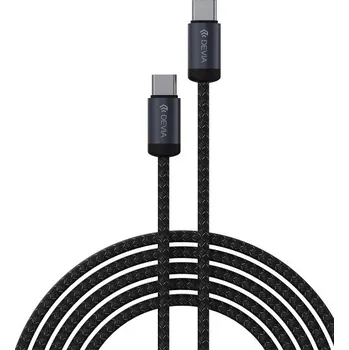 Datový kabel Devia EC646 kabel USB-C - USB-C PD / 1m / 60W / 3A / černý