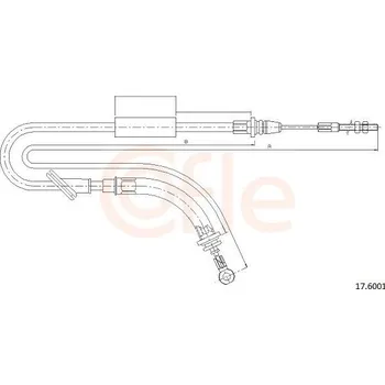 Lanko parkovací brzdy Lanovod parkovací brzdy COFLE 17.6001