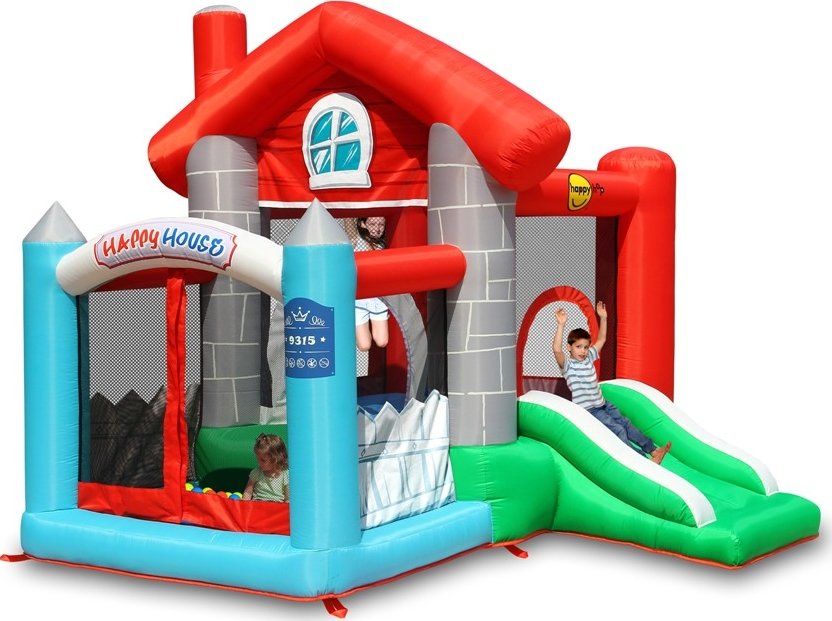 Happy Hop Veselý dům se skluzavkou. Happy Hop skákací atrakce.