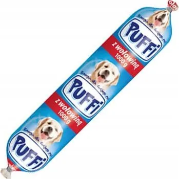 Krmivo pro psa TYČINKA PRO PSA S PŘÍCHUTÍ KLOBÁSY KRMIVO PRO PSY PUFFI HOVĚZÍ 1kg