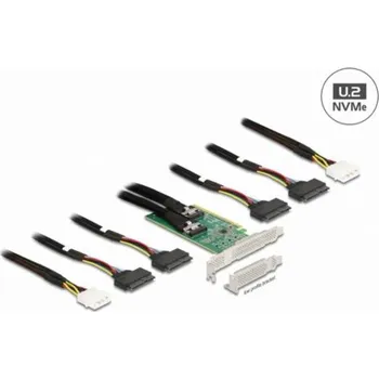 DeLOCK PCI Express 4.0 x16 karta pro 4 x SFF-8639 NVMe, řadič