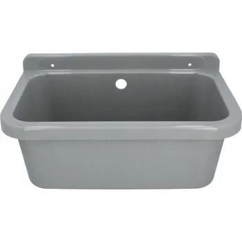 Obraz Jednokomorový dřez TRCR s úklidovou komorou, polypropylen, šedý