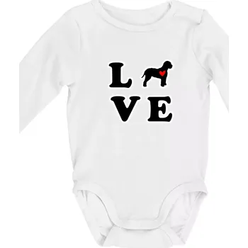 Kojenecký body Lagotto romagnolo LOVE - Body kojenecké s dlouhým rukávem - Dlouhý r. do 3 měs ( Bílá )