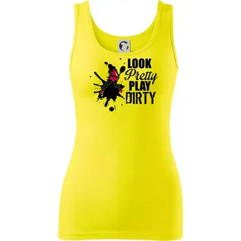 Dámské tričko Look pretty play - Dámské tílko - M ( Citrónová )