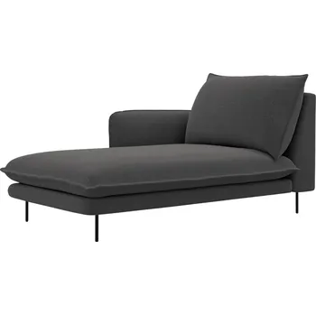 Otoman Cosmopolitan Design Tmavě šedá čalouněná lenoška Vienna 170 cm, levá