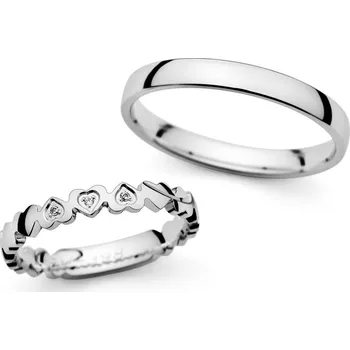 Prsten Snubní prsteny s motivem srdce P-398