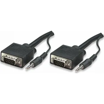 Video kabel Manhattan D-Sub (VGA) - D-Sub (VGA) kabel 4,5 m černý (324311)