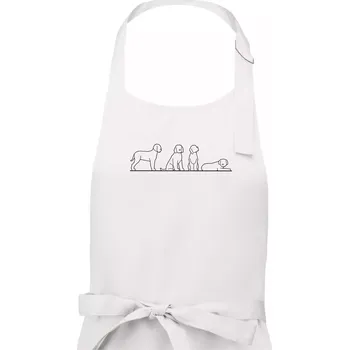 Kuchyňská zástěra Lagotto romagnolo postavy linka - Pánská zástěra na vaření - Univerzální velikost ( Bílá )
