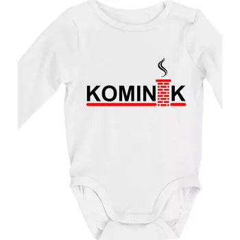 Kominík - Body kojenecké s dlouhým rukávem - Dlouhý r. do 3 měs ( Bílá )