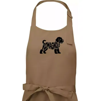 Kuchyňská zástěra Romagnolo nápis v těle - Dámská zástěra na vaření - Univerzální velikost ( Cappuccino )