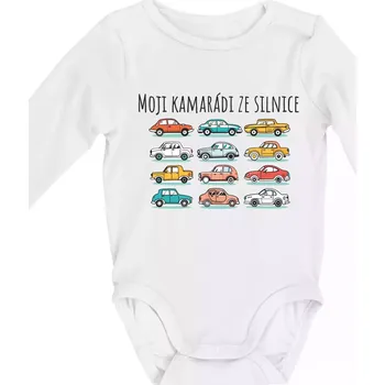 Moji kamarádi ze silnice - Body kojenecké s dlouhým rukávem - Dlouhý r. do 3 měs ( Bílá )