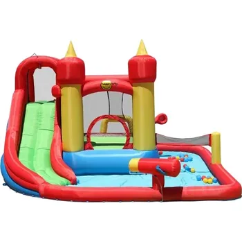 Skákací hrad Happy Hop Funland vodní zábavný aqua s bazénem, skluzavkou a míčky