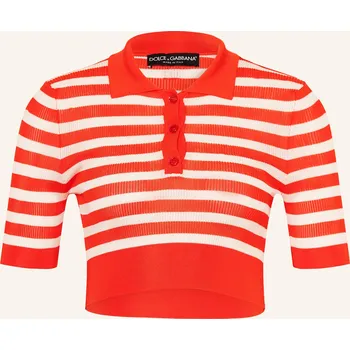 Oblečení a móda Dolce & Gabbana Dámská Cropped Polokošile Z Žerzeje, bílá /...