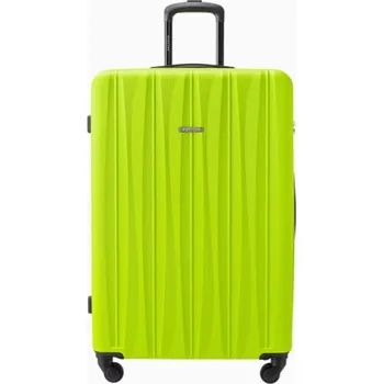 Velký limetkový kufr Bali s drážkami