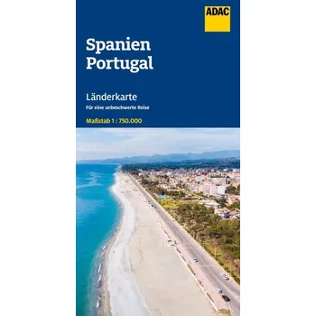 ADAC Länderkarte Spanien, Portugal 1:750.000 [DE] (2025, Karta, ADAC)