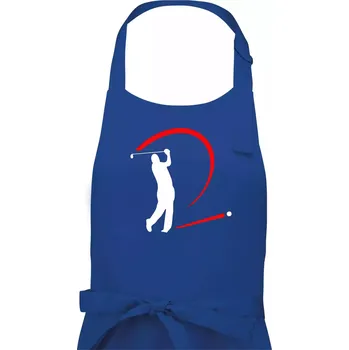 Kuchyňská zástěra Golfistův odpal - Pánská zástěra na vaření - Univerzální velikost ( Královská modrá )