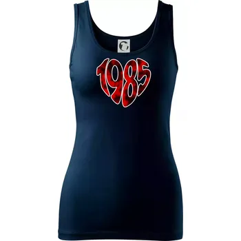 Dámské tričko 1985 v srdci - Dámské tílko - XL ( Námořní modrá (velmi tmavá - téměř černá) )