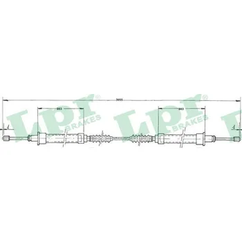 Lanko parkovací brzdy Tažné lanko, parkovací brzda LPR C0523B