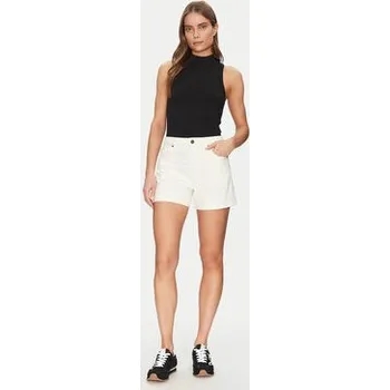 Dámské kraťasy Guess Jeans Šortky z materiálu W5GD0S D5M62 Bílá Regular Fit 31