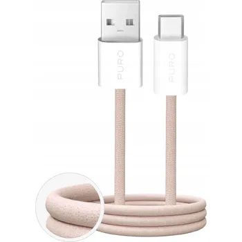 Datový kabel Kabel Puro USB - USB-C 1 m béžový