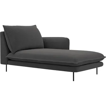 Otoman Cosmopolitan Design Tmavě šedá čalouněná lenoška Vienna 170 cm, pravá