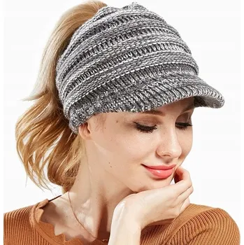 Čepice Neznačková zimní čepice s kšiltem šedá, velikost 58